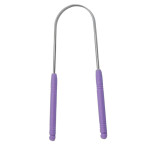 Stainless Steel Tongue Cleaner, Purple